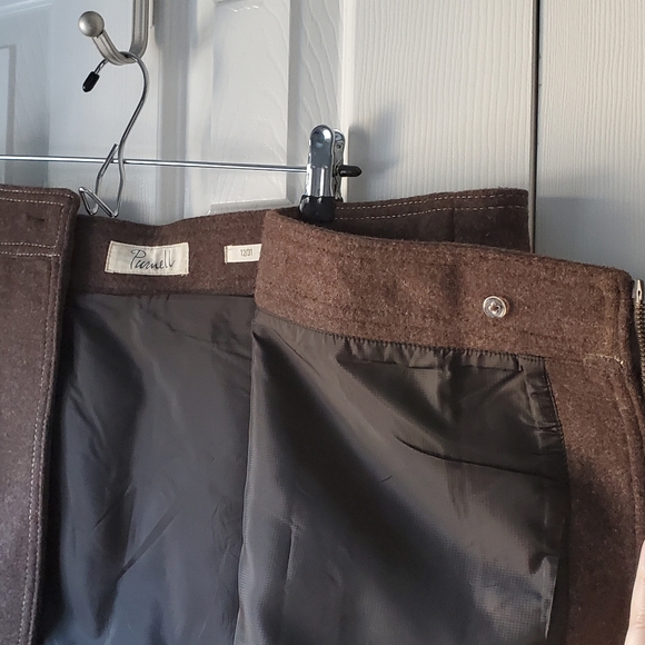 Purnell Brown Wool Zip Skirt Sz 12 NWT - Picture 5 of 9